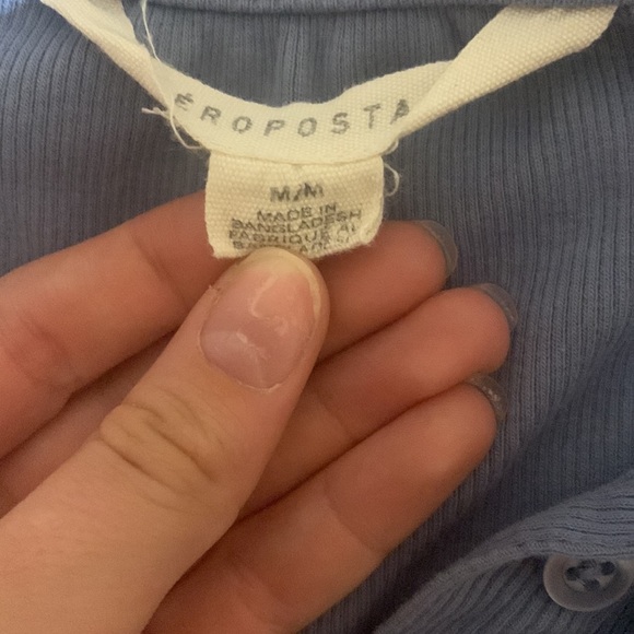 M, Aeropostale blue collared tshirt. - Picture 2 of 5